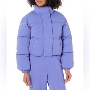 🆕NWT🆕 💜 Womens Cropped Full-Zip Puffer Jacket (Quilted Matte) 💜 {Sz: Small} 🆕